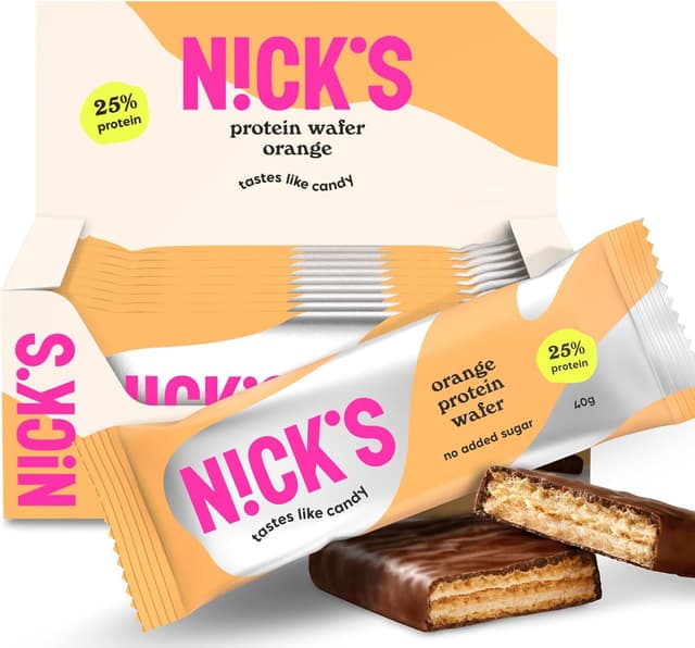 Imagen de NICKS Protein wafer Naranja 25% proteína en OfertitasTOP