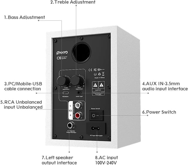 Thumbnail 6 de OHAYO 60W active bookshelf speakers