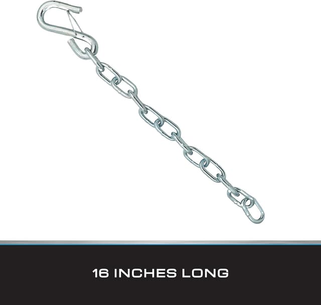 Detalle de Tie Down Chaînes de sécurité pour remorque de bateau avec crochets – chaîne de remorquage de 38,1 cm