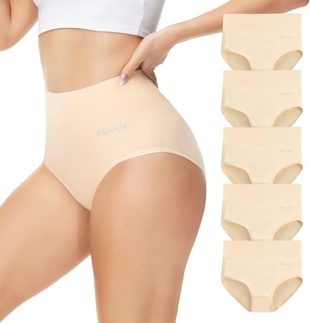 Thumbnail 6 de Momoshe Damen Unterhosen im 5er Pack aus Baumwolle – High Waist, doppellagiger Hüftbereich & Slip-Comfort