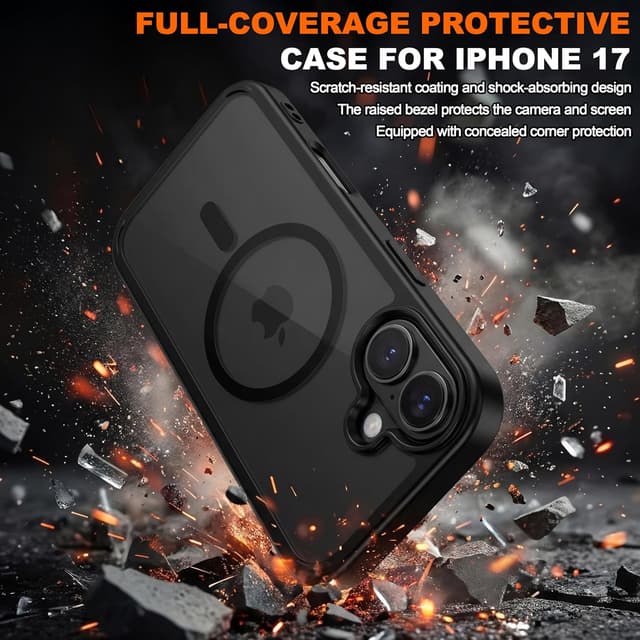 Detalle de Seaflar Custodia Ultra Sottile e Antigraffio per iPhone 17 con protezione antishock e foro per laccetto