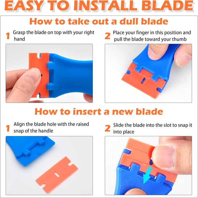 Thumbnail 3 de 2PCS Plastic Scraper Kit with 100 Blades