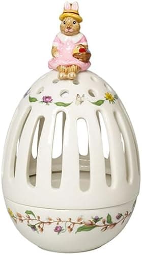 Detalle de Villeroy & Boch Bunny Tales photophore en porcelaine pour bougie chauffe-plat, 9 x 9 x 16 cm