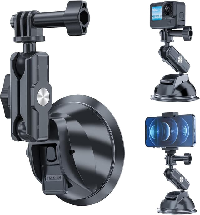 Detalle de TELESIN car mount suction 93 mm 360°