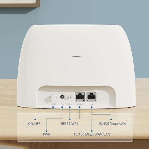Detalle de Tenda 4G03 Router 4G LTE 📶 Velocidad 300Mbps, WiFi 2.4GHz