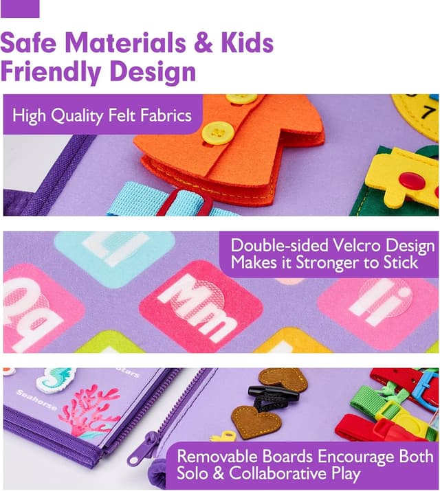 Thumbnail 5 de hahaland Montessori Busy Board 8 in 1