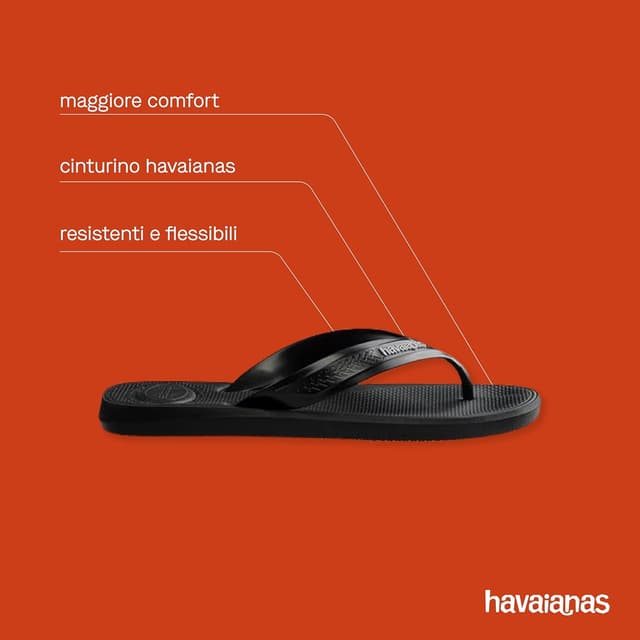 Detalle de Havaianas Top Max Comfort infradito da uomo con suola anatomica antiscivolo