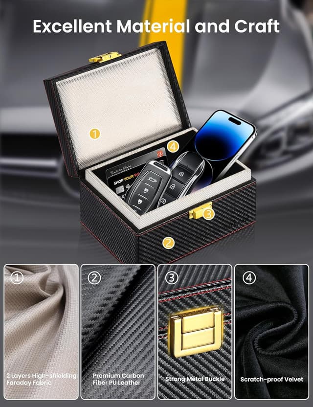 Thumbnail 3 de WHonor Faraday Box for Car Keys 18x13x10 cm