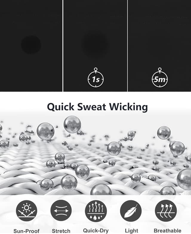 Detalle de 33,000ft Men’s Golf Shorts 9" Dry Fit Stretch UPF 50+ with 4-Way Stretch, 4 Pockets and Tee Holders