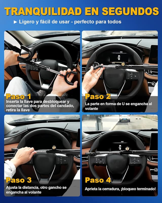 Thumbnail 5 de Tevlaphee Candado para Volante