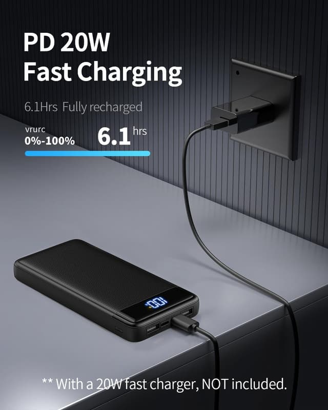 Detalle de XGXL Power Bank 26.800 mAh mit 22,5 W (PD 3.0 & QC 4.0) und LED-Anzeige