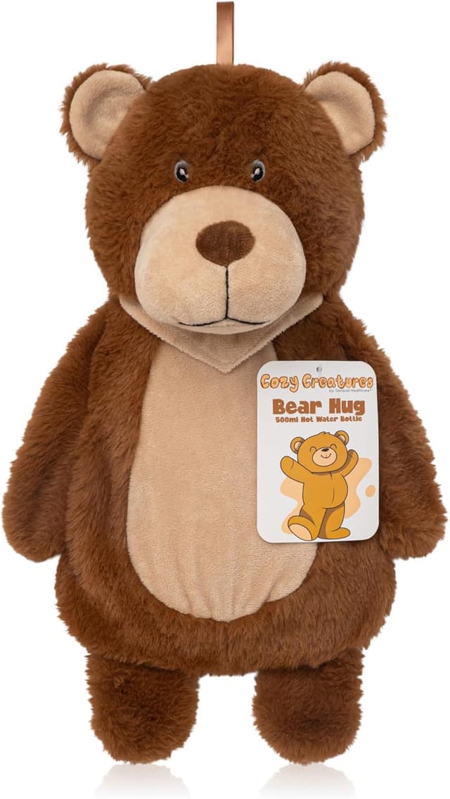 Detalle de Kids Animal Hot Water Bottle Bear cosy heat pack