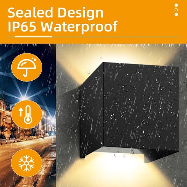 Thumbnail 1 de YICALE 12W Aplique Pared Exterior IP65 Ajustable 3000K