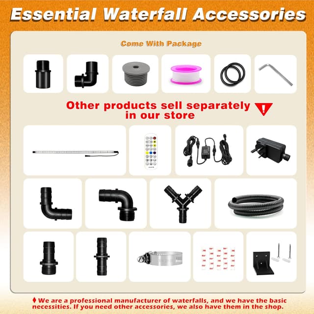 Thumbnail 1 de LONGRUNNEW Teich Wasserfallklingen Set