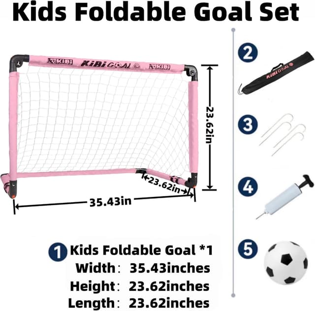 Detalle 2 de KiBiGOAL mini football goal, foldable 35.43in