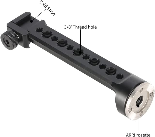 Detalle de NICEYRIG NATO Rail Extension Bar with Rosette Mount Adapter with NATO Clamp