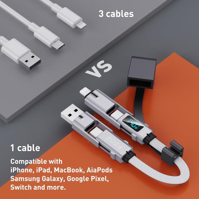 Thumbnail 4 de PZOZ Keychain Charger 140W USB cable