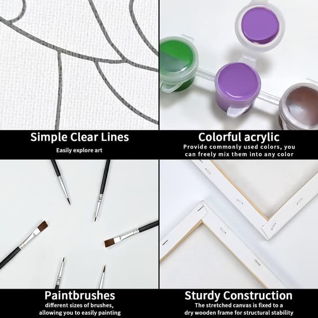 Detalle 2 de VOCHIC Couples Paint Party Kits 8x10 🎨