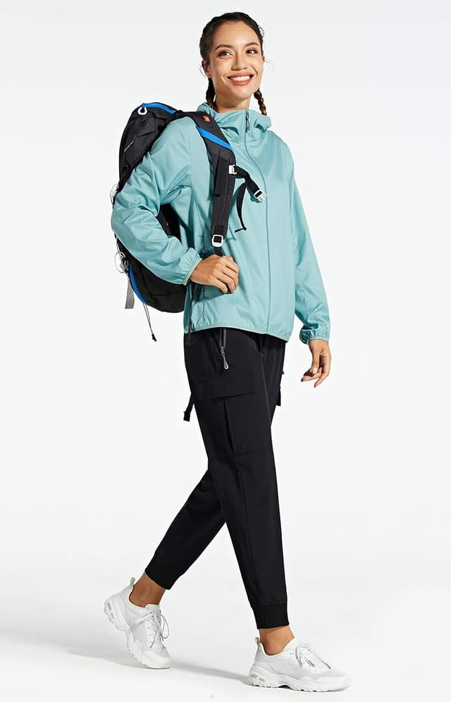 Detalle de Libin Damen Cargohose Jogginghose – leichte, wasserdichte Outdoor- und Wanderhose mit Schnell trocknender Stretch-Textur