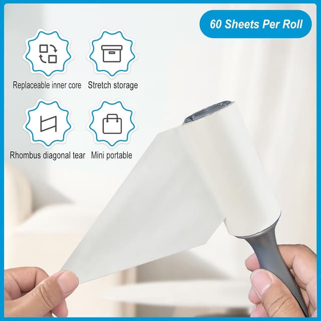Detalle 2 de Lint roller set 600 sheets, extra sticky