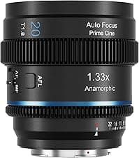 Detalle de SIRUI 20mm T1.8 1.33X Anamorphic lens for E‑Mount