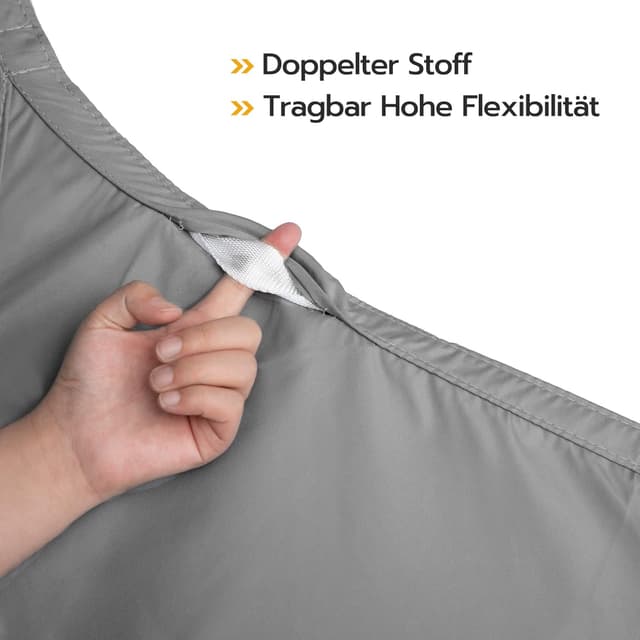 Thumbnail 6 de LARMNEE Vela ombreggiante PES 2x3 m con protezione UV 93% e occhielli metallici, grigio chiaro ELG23SP02