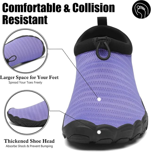 Detalle 2 de Mishansha Homme Femme Chaussures de plage respirantes à séchage rapide (tailles 36 à 46)