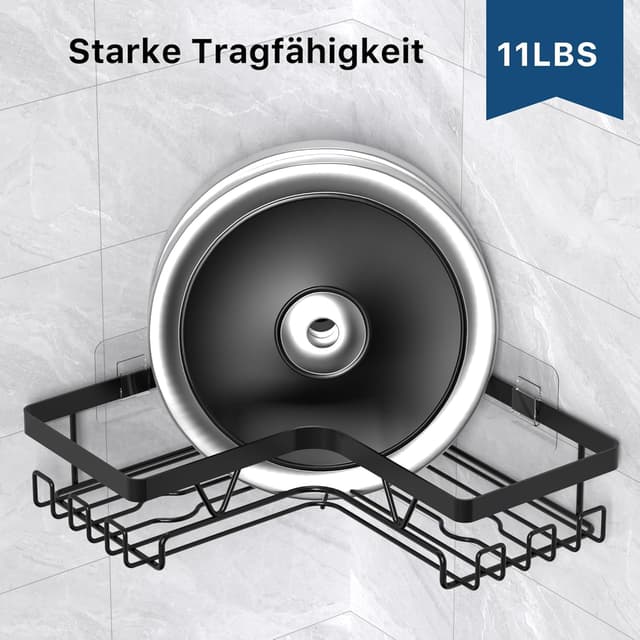 Detalle 2 de Kegii Duschregal ohne Bohren Ecke, 20 kg