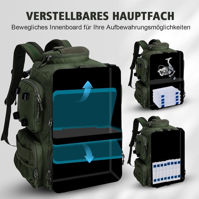 Thumbnail 2 de Goture Angelrucksack 45 L mit Köderboxen