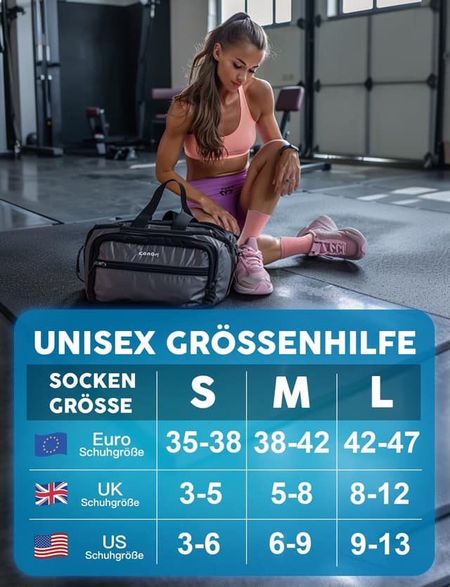 Detalle 2 de Juclise Bambus Kompressions-Laufsocken (15–20 mmHg) – Coolmax, atmungsaktiv & anti-Blasen im 3er-Pack