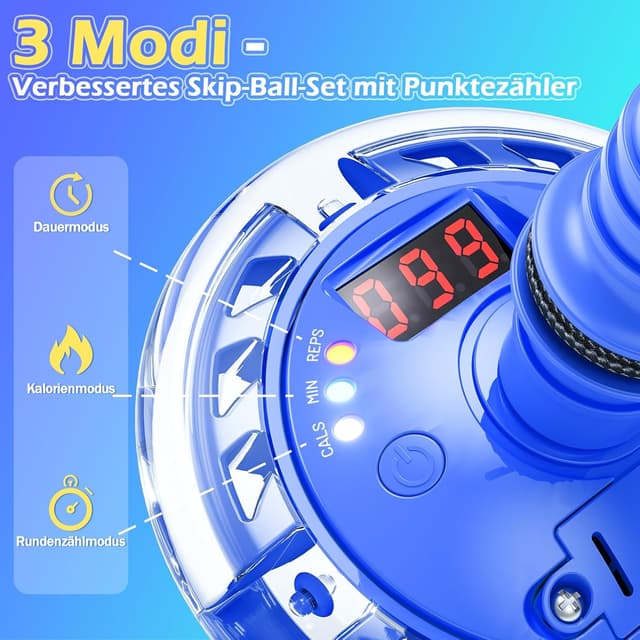 Thumbnail 5 de Springring Fußkreisel Kinder Blau mit Zähler