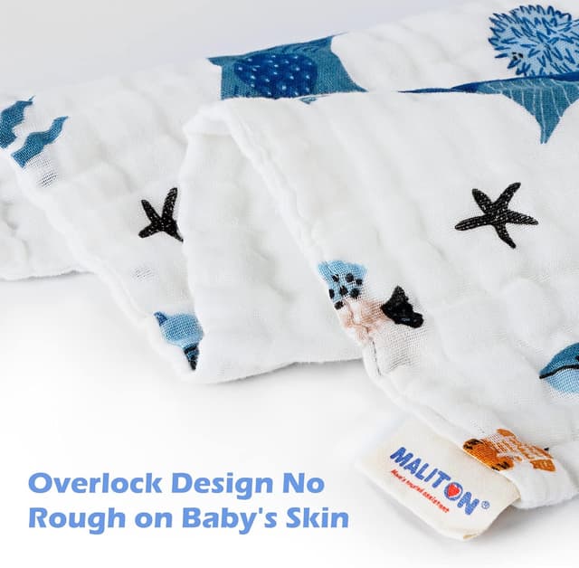 Thumbnail 6 de Maliton Muslin Cloths 50x25 cm, 6-pack baby