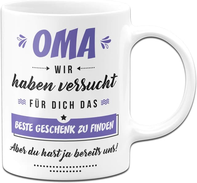 Thumbnail 3 de Tassenbrennerei Tasse Oma 330ml Rot