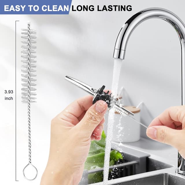 Detalle de SINLUCESCE 60-Pack Stainless Steel Pour Spouts for Liquor Bottles (Rubber Dust Caps)