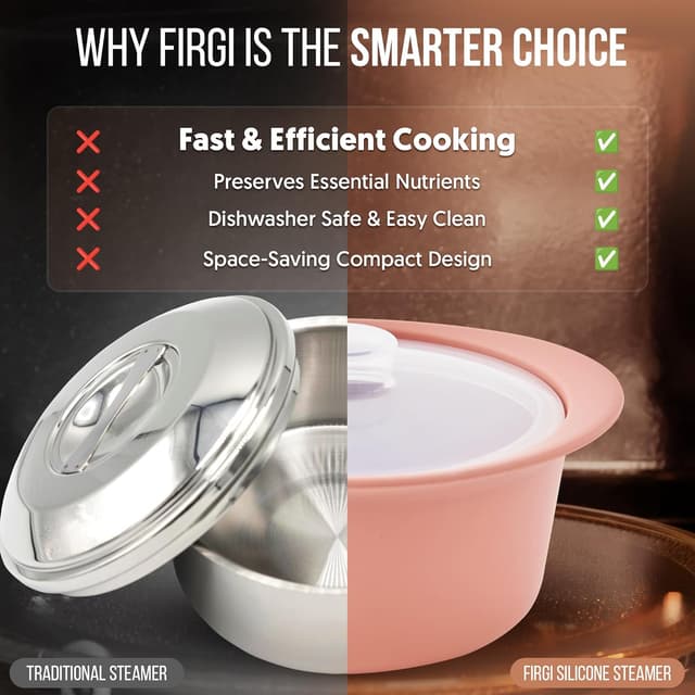 Thumbnail 4 de FIRGI 27oz Silicone Microwave Steamer Pot