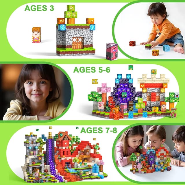 Detalle 2 de Bloques Magnéticos Construcción 220 piezas 2 cm