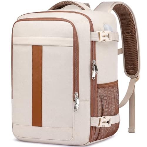 Detalle de PUSLOM Mochila de cabina para avión 40x20x25 cm (20L) con USB y portátil de 14