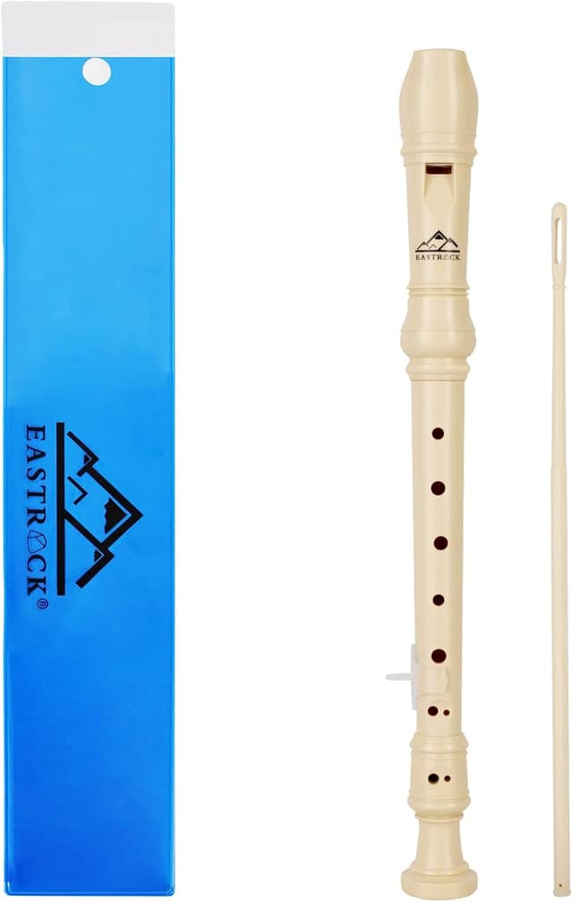 Detalle de EASTROCK Blockflöte Diskant Sopranblockflöte in C (deutscher Griff), 3-teiliges Anfängerinstrument