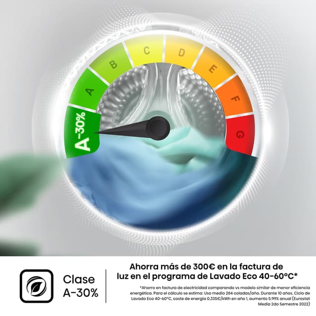 Detalle de Hisense WD3S9043BW3 lavadora secadora 9 kg