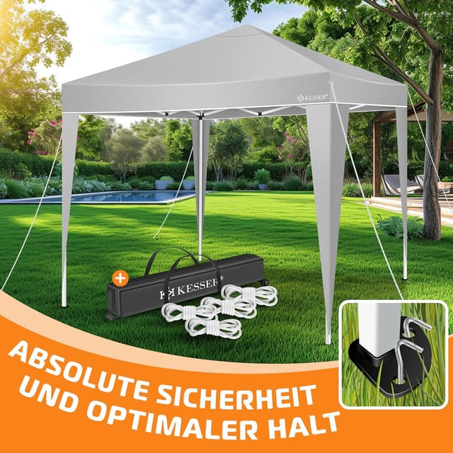 Thumbnail 2 de KESSER® Carpa Plegable 3x3m 🏕️ Proteccion UV, Impermeable y Resistente
