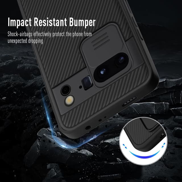 Detalle 2 de XTCASE Coque pour Google Pixel 8 Pro avec protection caméra et étui arrière ultra mince – Noir