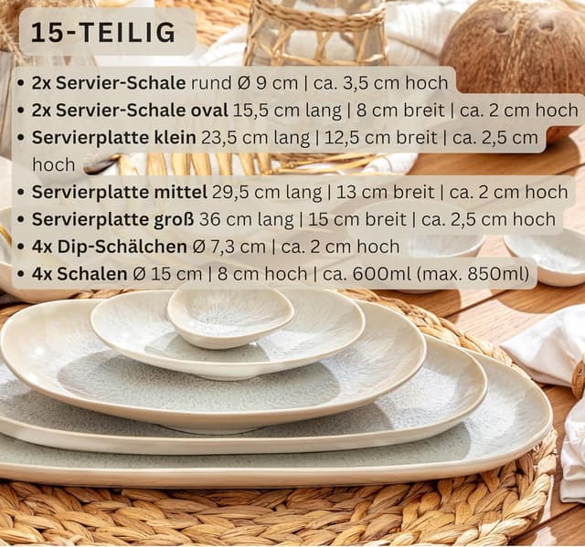 Thumbnail 1 de SÄNGER Korfu 15-tlg Servierplatten Set