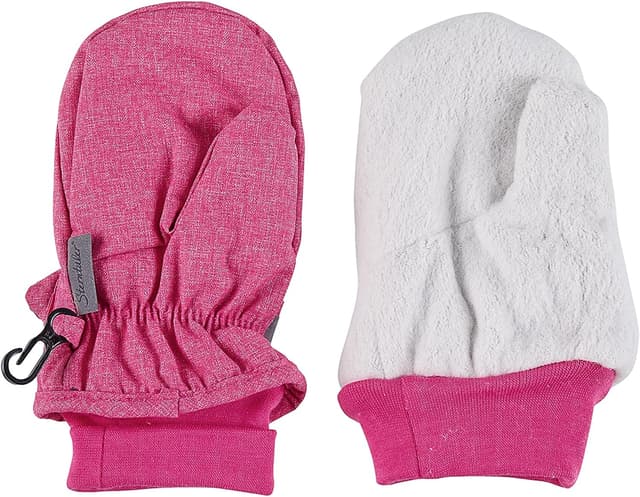 Detalle de Sterntaler Kinder-Fäustlinge aus Melange mit Daumen, Klettverschluss und reflektierendem Streifen