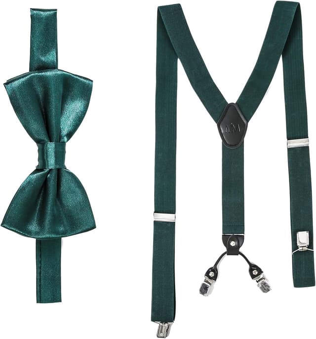 Detalle de Ensemble Massi Morino : bretelles en Y avec nœud papillon pré-attaché pour costume