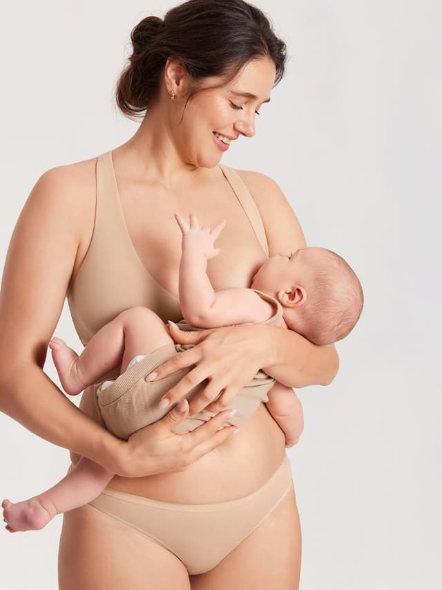 Detalle 2 de MOMANDA soutien d’allaitement de nuit sans armatures, sans coutures et dos nageur plongeant