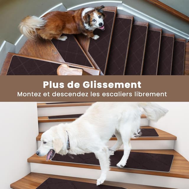 Thumbnail 5 de Homwiz tapis d’escalier antidérapant 55x19 cm