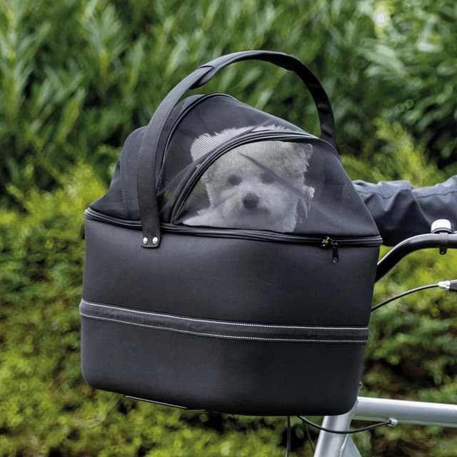 Detalle de Trixie 13108 Pet Carrier Bicycle Pet Carrier: cesta portapet per bici 41x47x39 cm nera