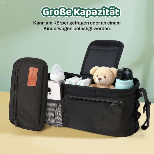 Thumbnail 3 de Guiseapue Universal Kinderwagenorganizer Großer Stauraum
