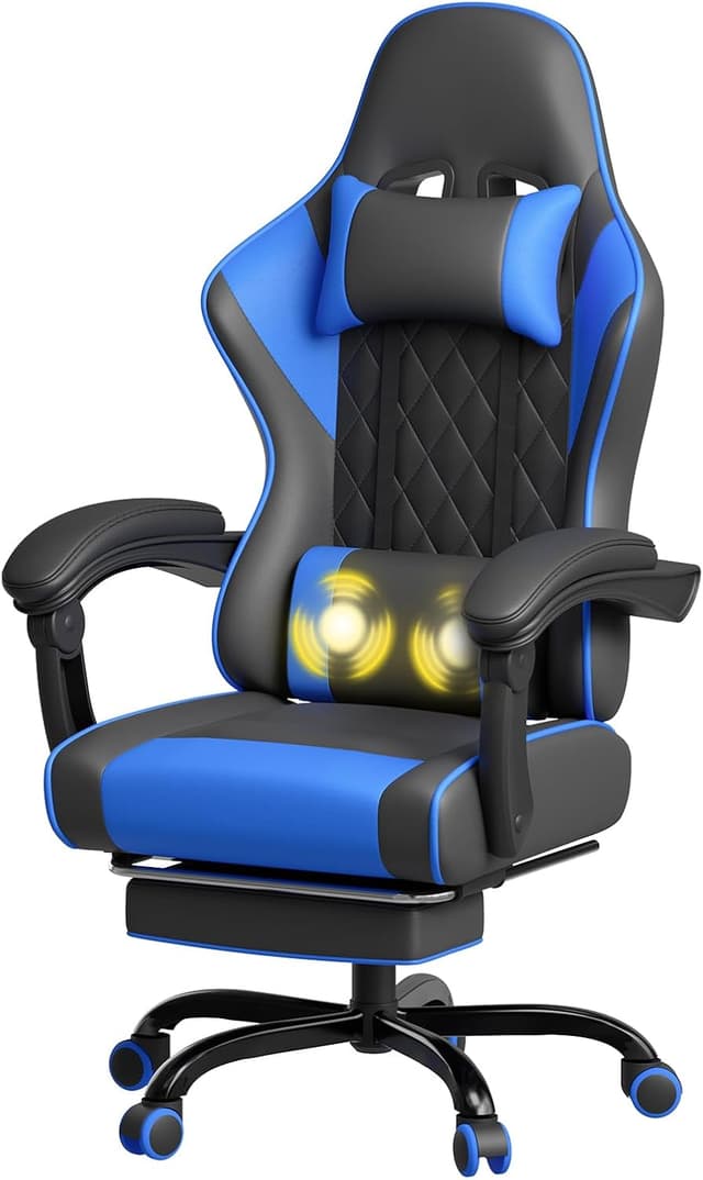 Detalle de JUMMICO Sedia gaming da scrivania 150 kg blu