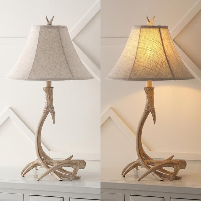 Detalle 1 de 27.5" Rustic Table Lamp with Antler Style